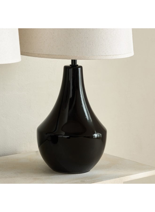 Home Box Cayan 2-Piece Black Ceramic Table Lamp Set - Image 4